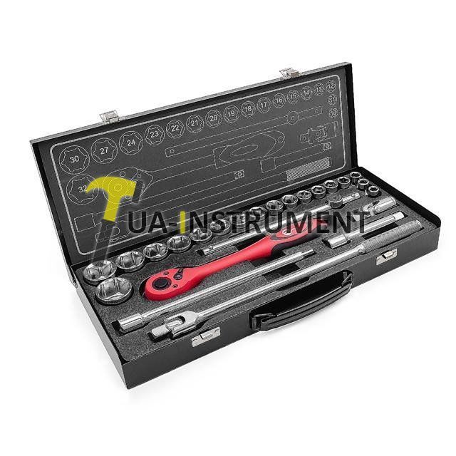 Профессиональный набор инструмента 1/2", 25ед ( гол.10-32мм ) Intertool ET-6025 Кременчуг - изображение 1
