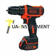 Дрель-шуруповерт 10,8 В/1,5 Ач Li-Ion, 1-10 мм, 0-550 об/мин BLACK+DECKER BDCDD12 Кременчуг