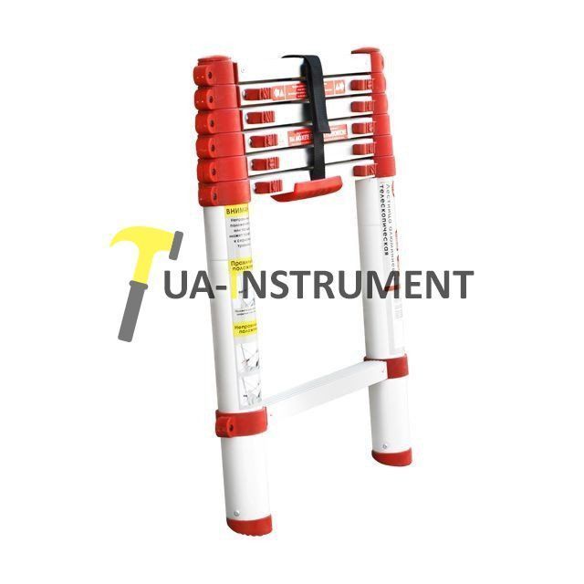 Лестница алюминиевая телескопическая 6ступ. 2.00м Intertool LT-3020 Кременчуг - изображение 1