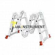 Лестница алюминиевая мультифункциональная трансформер 4*2 ступ. 2.50м Intertool LT-0028 Кременчуг