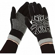 Рукавички ArmorStandart Touch Gloves Snowflake с орнаментом Black (Код товару:19746) Харьков