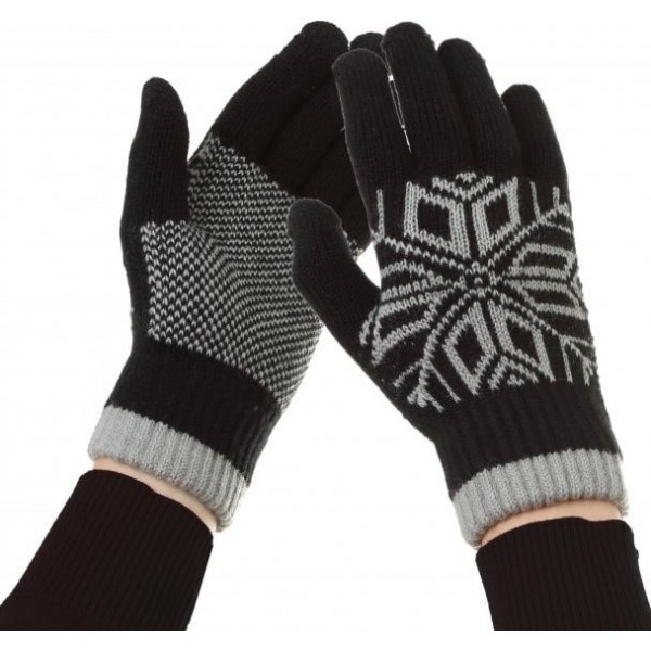 Рукавички ArmorStandart Touch Gloves Snowflake с орнаментом Black (Код товару:19746) Харьков - изображение 1