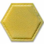 Декоративний самоклеючий шестикутник під шкіру темно-жовтий 200x230мм (1101) SW-00000741 Киев