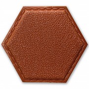 Декоративний шестикутник самоклеючий під шкіру коричневий 200x230мм (1103) SW-00000743 Киев