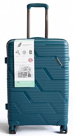 Пластиковый большой чемодан из поликарбоната 85L Horoso бирюзовый Киев - изображение 1