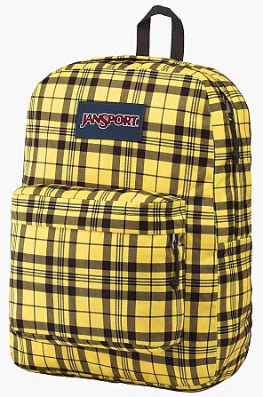 Яркий городской рюкзак 25L Jansport Superbreak желтый в клетку Київ - изображение 1