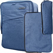 Комплект из рюкзака, чехла для ноутбука, косметички Winmax синий Киев