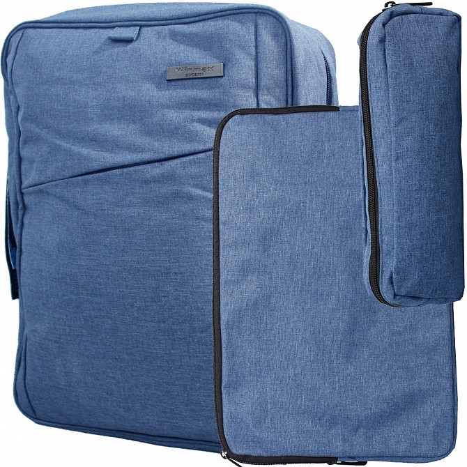 Комплект из рюкзака, чехла для ноутбука, косметички Winmax синий Київ - изображение 1