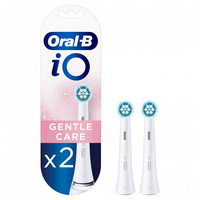 Насадка к электрической зубной щетке Braun Oral-B iO Gentle Care RB White RB-GC-2 2 шт белая Киев - изображение 1