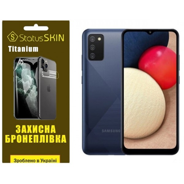 Поліуретанова плівка StatusSKIN Titanium для Samsung A02s A025 Глянцева (Код товару:33622) Харьков - изображение 1