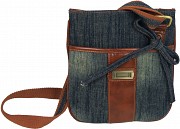Джинсовая сумка на плечо Fashion jeans bag темно-синяя Київ