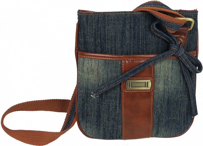 Джинсовая сумка на плечо Fashion jeans bag темно-синяя Київ - изображение 1