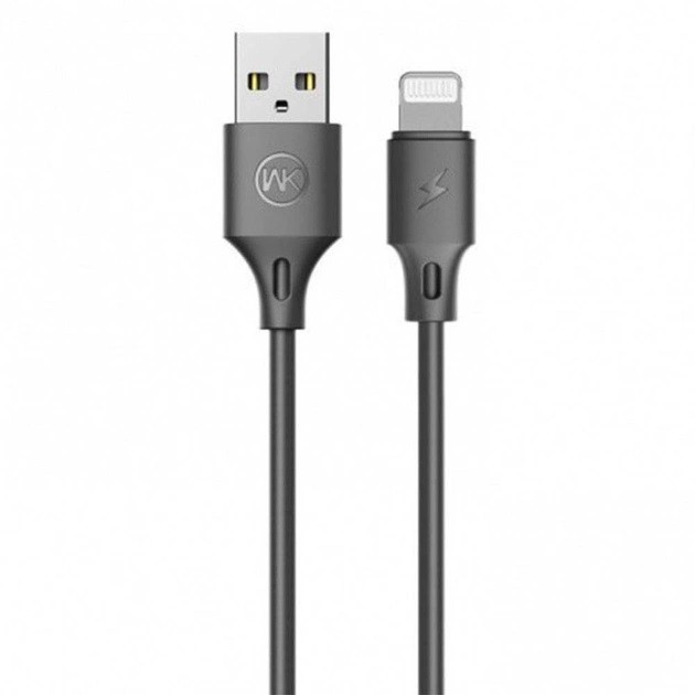 Кабель WK USB-Lightning WDC-092i-Black 1 м черный Київ - изображение 1