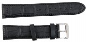 Кожаный ремешок для часов под крокодила Mykhail Ikhtyar Ш20 мм черный Киев