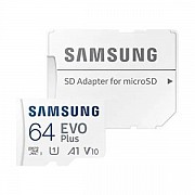 Карта пам'яті Samsung Evo Plus microSDXC 64GB Class 10 UHS-I U1 V10 + SD-adapter (MB-MC64KA/EU) (Код Харьков