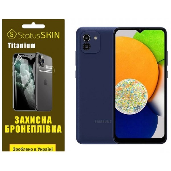 Поліуретанова плівка StatusSKIN Titanium для Samsung A03 A035 Глянцева (Код товару:33771) Харьков - изображение 1