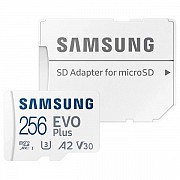 Карта пам'яті Samsung Evo Plus microSDXC 256GB Class 10 UHS-I U3 V3 + SD-adapter (MB-MC256KA/EU) (Ко Харьков