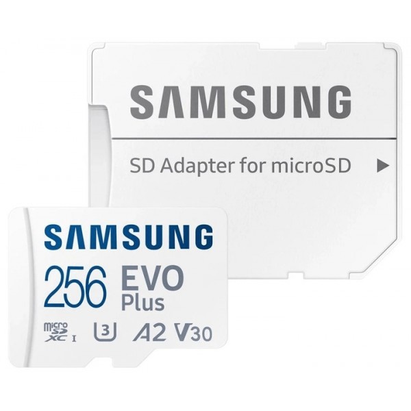 Карта пам'яті Samsung Evo Plus microSDXC 256GB Class 10 UHS-I U3 V3 + SD-adapter (MB-MC256KA/EU) (Ко Харьков - изображение 1