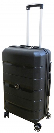 Средний чемодан из полипропилена на колесах 60L My Polo, Турция черный Киев - изображение 1
