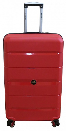 Большой чемодан на колесах из полипропилена 93L My Polo, Турция красный Київ - изображение 1
