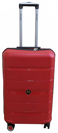 Средний чемодан из полипропилена на колесах 60L My Polo, Турция красный Київ - изображение 1