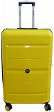 Большой чемодан на колесах из полипропилена 93L My Polo, Турция желтый Киев