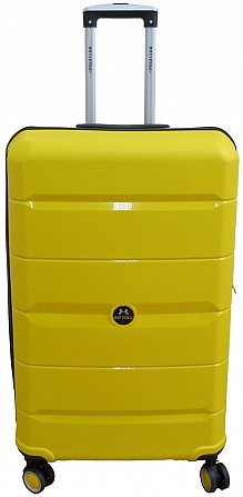 Большой чемодан на колесах из полипропилена 93L My Polo, Турция желтый Киев - изображение 1