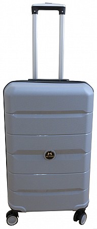 Средний чемодан из полипропилена на колесах 60L My Polo, Турция серый Киев - изображение 1