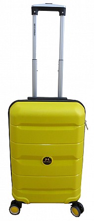 Малый чемодан из полипропилена, ручная кладь 40L My Polo желтый Киев - изображение 1