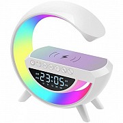 DM Настільна лампа нічник 4 в 1 Mini RGB з бездротовою зарядкою та Bluetooth White (Код товару:33864 Харьков