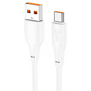 Кабель Hoco X93 Force USB to Type-C 27W 1m White (Код товару:34043) Харьков