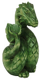 Зеленый Деревянный Дракон статуэтка ручной работы символ 2024 года Киев