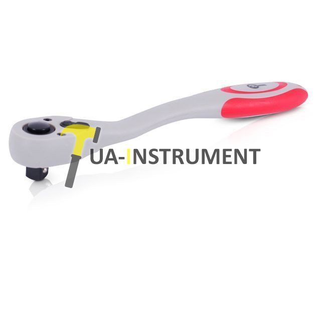 Рукоятка с храповым механизмом на 72 зуба 1/2" изогнутая Cr-v (Professional) Intertool HT-2109 Кременчуг - изображение 1
