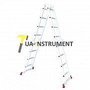 Лестница алюминиевая мультифункциональная трансформер 4*4ступ. 4.75м Intertool LT-0029 Кременчуг
