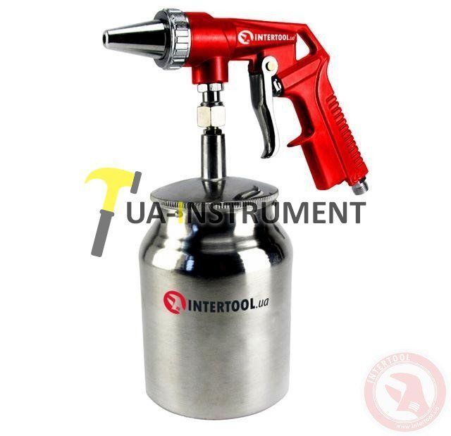 Пистолет пескоструйный пневматический с металлическим бачком INTERTOOL PT-0707 Кременчуг - изображение 1