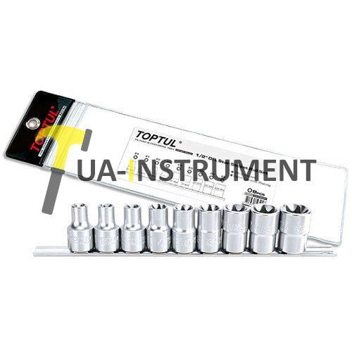 Набор головок TORX TOPTUL 1/2" E10-E24 9ед.(звезда Давида) GAAG0901 Кременчуг - изображение 1