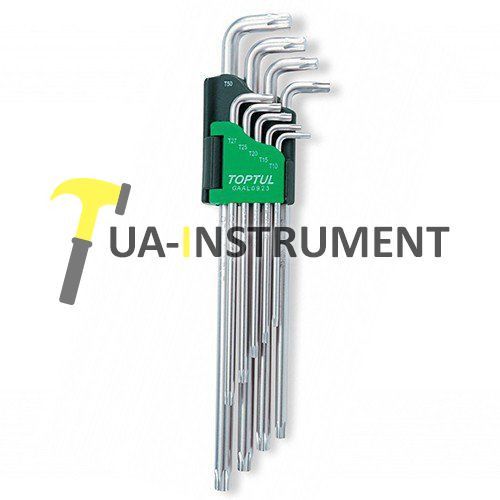 Набор Г-обр. ключей TORX TOPTUL T10-T50 9ед. супердлинных GAAL0923 Кременчуг - изображение 1