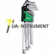 Набор дюймовых Г-обр. шестигранников с шаром TOPTUL 1/16"-3/8" 9ед. GBAL0901 Кременчуг
