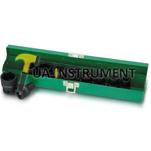Набор головок ударных TOPTUL 1/2" 10-24мм 10ед. GDAD1001 Кременчуг - изображение 1