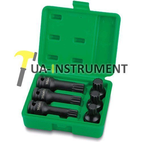 Набор головок ударных TOPTUL 1/2" SPLINE M14-M18 6ед. GDAI0601 Кременчуг - изображение 1