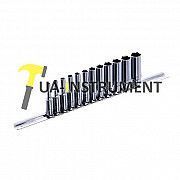 Набор головок длинных TOPTUL 1/4" 12ед. 4~13мм (на планке) GAAQ0802U Кременчуг