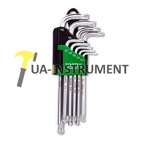 Набор Г-обр. ключей TORX TOPTUL T10-T50 9ед. длинных с отверстием и шаром GAAL0925 Кременчуг - изображение 1
