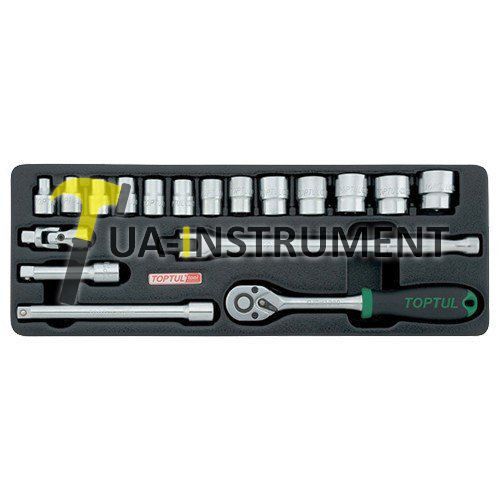 Набор инструмента комбинированный TOPTUL 3/8" (в ложементе) GCAT1808 Кременчуг - изображение 1