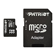 Карта пам'яті Patriot LX MicroSDHC 32GB UHS-I Class 10 + adapter (PSF32GMCSDHC10) (Код товару:19022) Харьков