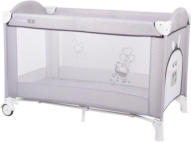 Кровать-манеж детская FreeON Balloon zebra Grey Киев - изображение 1