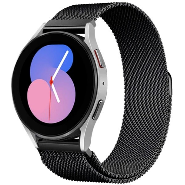 DM Магнітний ремінець Міланська петля для смарт-годинника Samsung/Amazfit/Huawei (22mm) Black (Код т Харьков - изображение 1