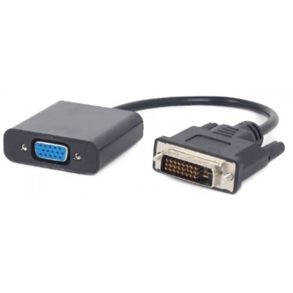 Адаптер Cablexpert DVI-D-VGA, 0.2 м, чорний (A-DVID-VGAF-01) (Код товару:15959) Харьков - изображение 1