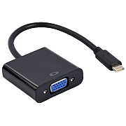 Адаптер Cablexpert USB Type-C - VGA (M/F) 0.15 м Чорний (A-CM-VGAF-01) (Код товару:34620) Харьков