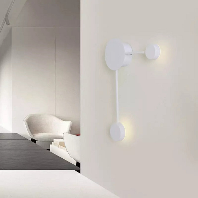 Бра настінна LED B2021/2-wh-k Білий 33х45х7 см. Київ - изображение 1