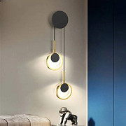 Бра настінна LED BD089-2-bk-gd-k Чорний 55-200х35х6 см. Киев
